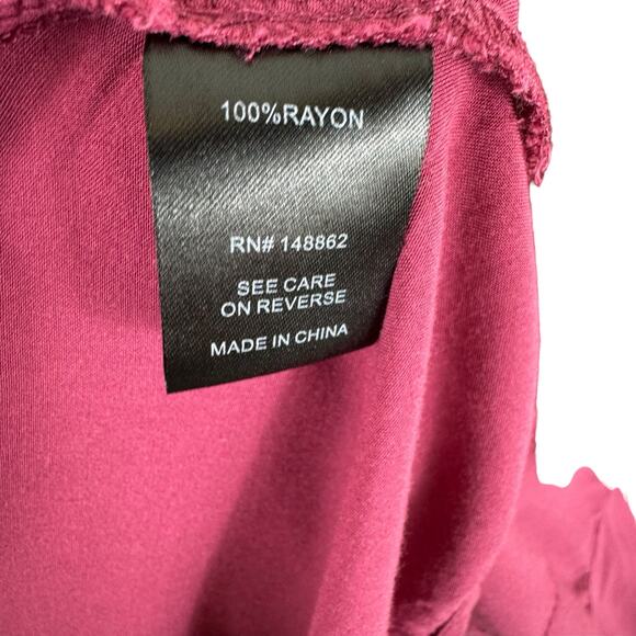 Torrid Mauve Purple Pink 3/4 Roll Tab Sleeve Lightweight Rayon Blouse Size 3X - Picture 6 of 7